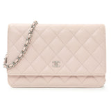 Chanel Pink Quilted Caviar Wallet on Chain Handbags Chanel