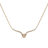 14K Yellow Gold Lavaliere 0.66 Carat Diamond Necklace Fine Jewellery Modaselle