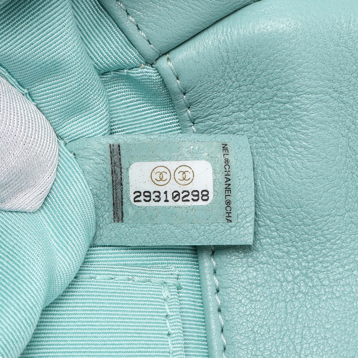 Chanel Teal Goatskin Quilted Chanel 19 Waist Bag Handbags Chanel