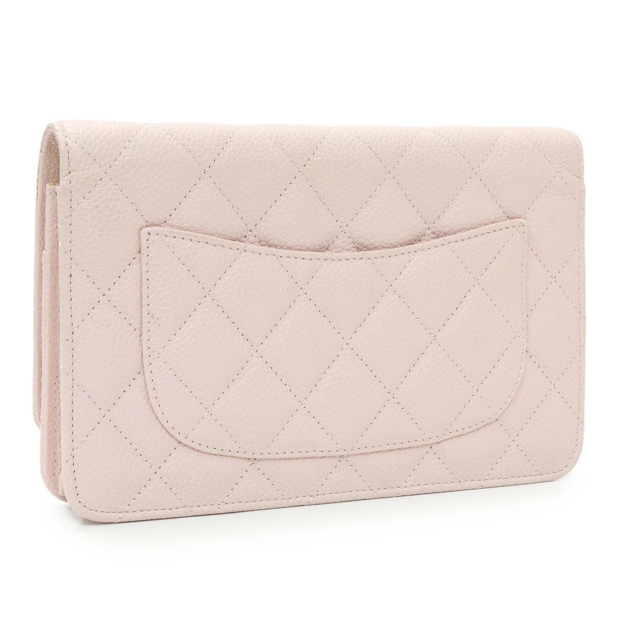 Chanel Pink Quilted Caviar Wallet on Chain Handbags Chanel