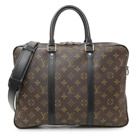 Louis Vuitton Monogram Macassar Porte-Documents Voyage PM Handbags Louis Vuitton
