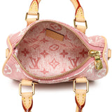 Louis Vuitton Pink Monogram Denim Nano Speedy Handbags Louis Vuitton