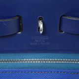 Hermes Bleu Bill Toile Herbag Zip Retourne 31