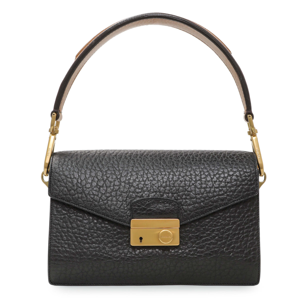 Prada Black Calfskin Berlino Sound Semitracolla Bag Handbags Prada
