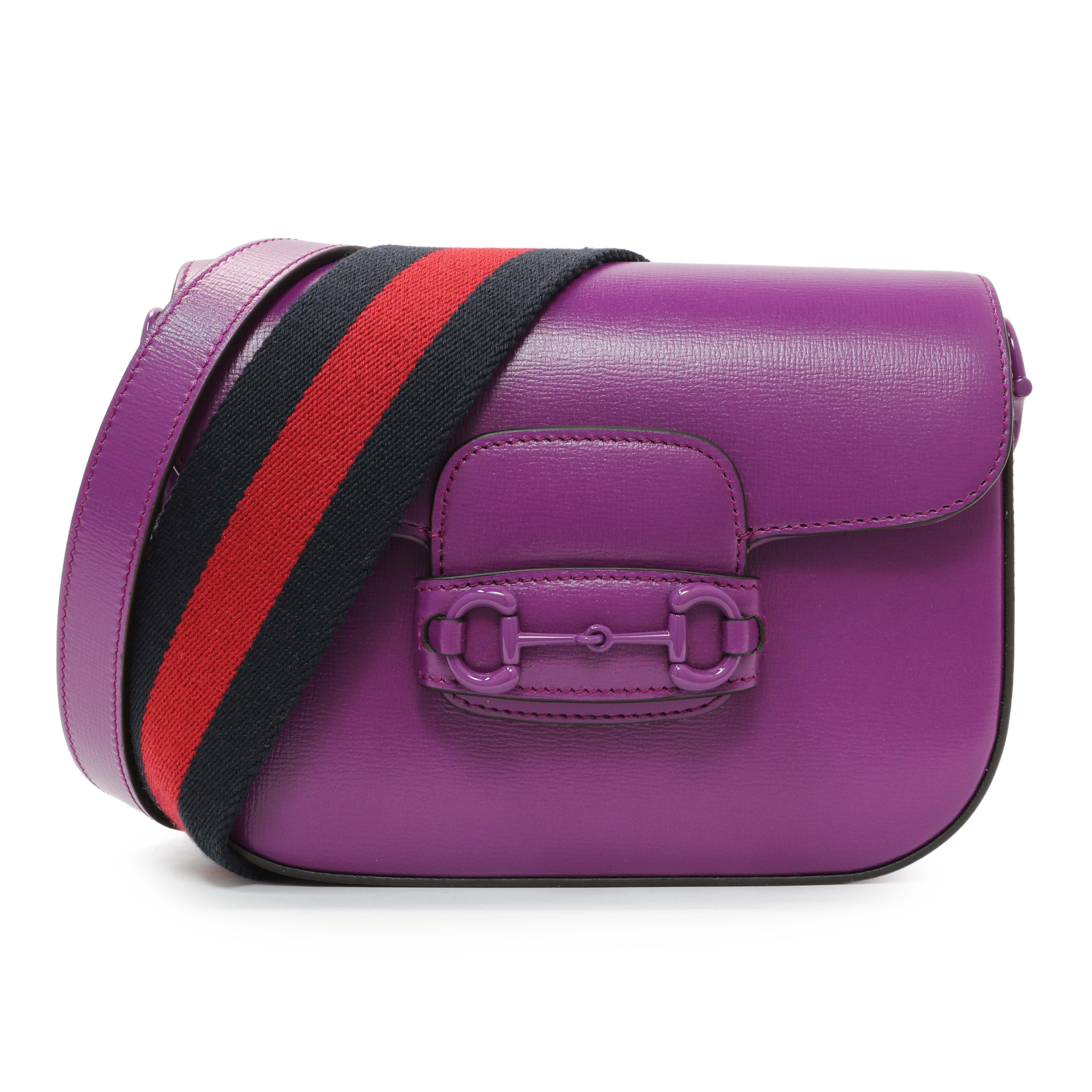 Gucci Purple Calfskin Horsebit 1955 Small Shoulder Bag – Modaselle
