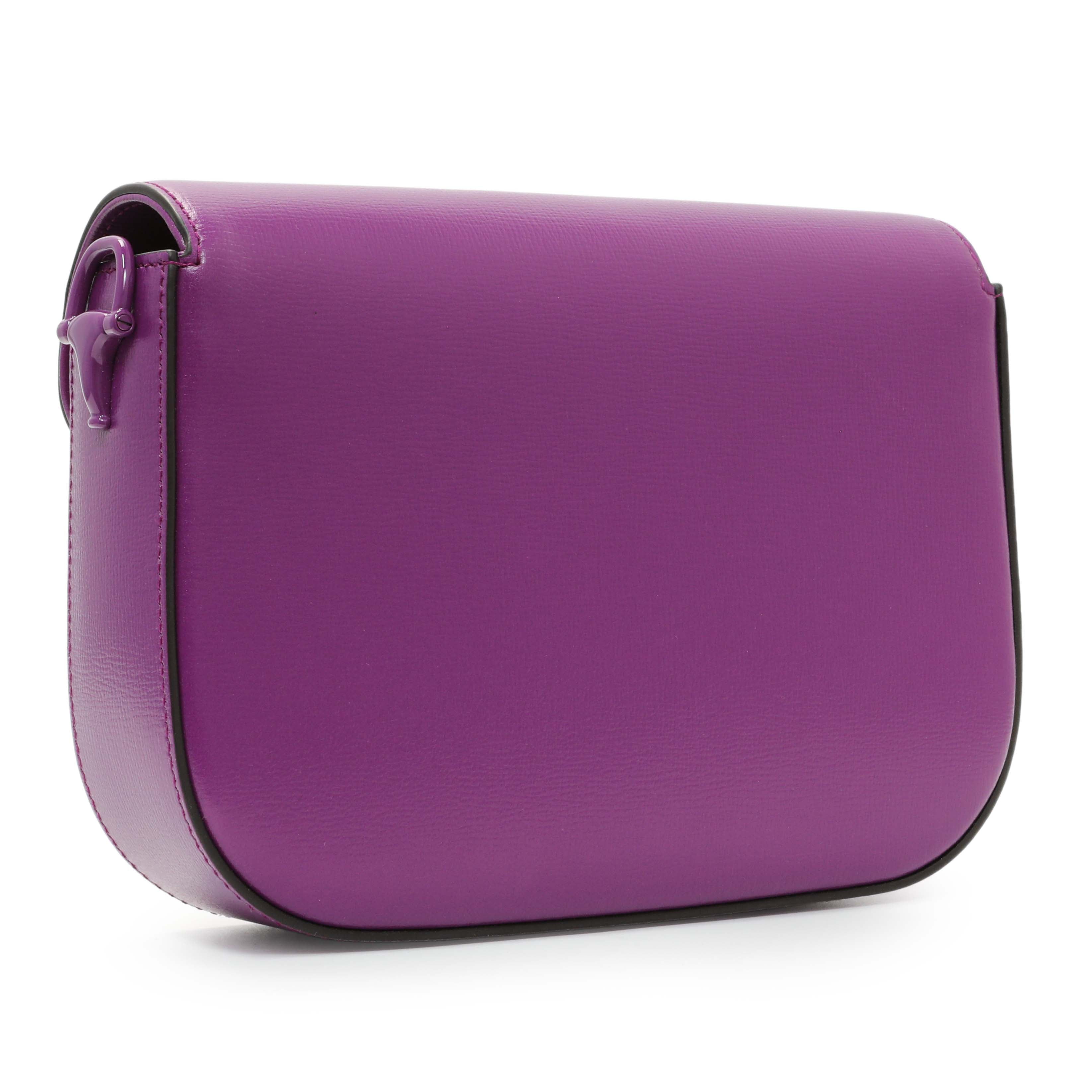 Gucci Purple Calfskin Horsebit 1955 Small Shoulder Bag – Modaselle