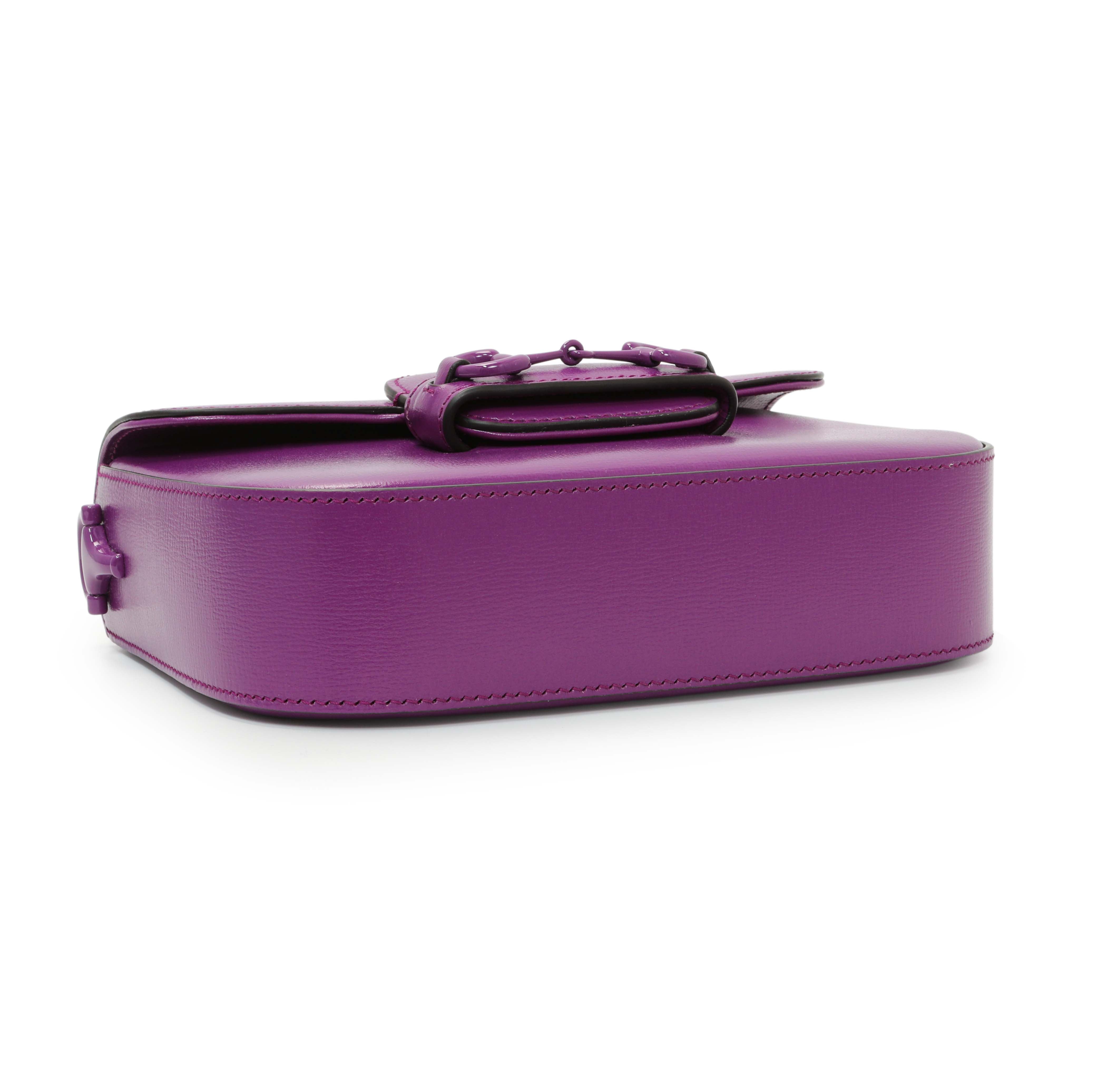 Gucci Purple Calfskin Horsebit 1955 Small Shoulder Bag – Modaselle