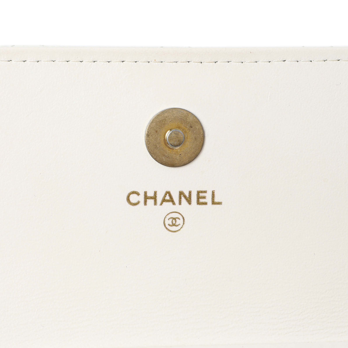 Chanel White Caviar Quilted Flap Phone Holder With Chain Handbags Chanel