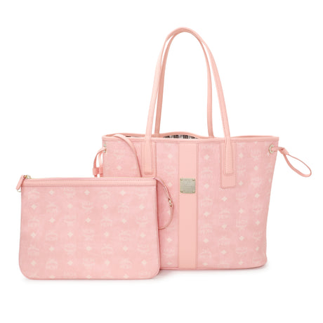 MCM Pink Visetos Medium Liz Reversible Shopper Tote Handbags MCM