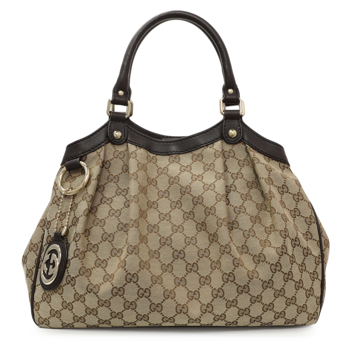 Gucci Brown Monogram Medium Sukey