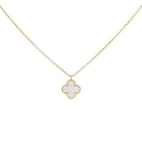 Van Cleef & Arpels 18K Yellow Gold Mother of Pearl Sweet Alhambra Pendant Necklace Designer Jewellery Van Cleef and Arpels