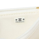 Chanel White Caviar Quilted Flap Phone Holder With Chain Handbags Chanel