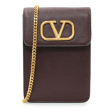 Valentino Bordeaux Garavani V-logo Signature Phone Holder Crossbody Handbags Valentino