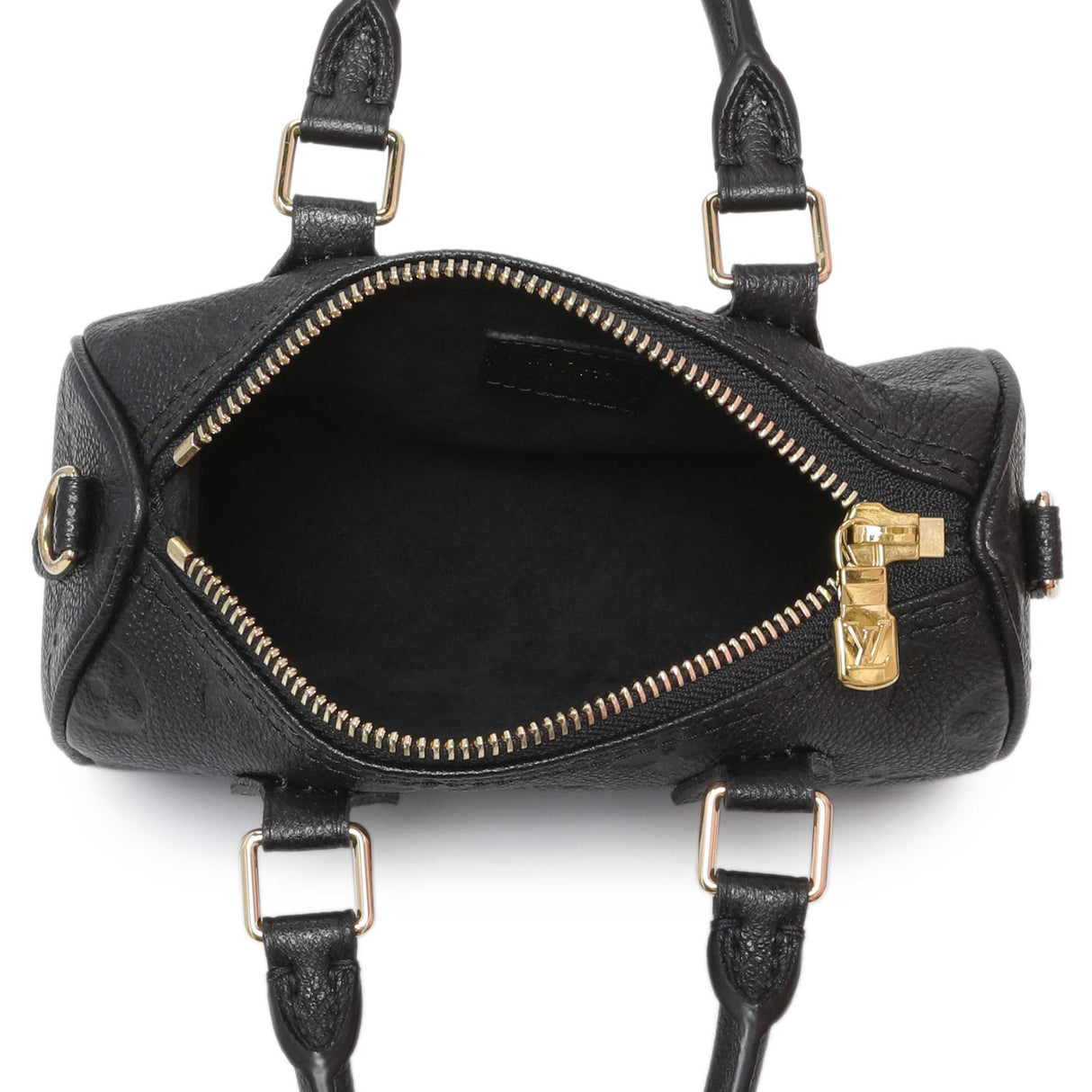 Louis Vuitton Black Empreinte Monogram Nano Speedy Handbags Louis Vuitton