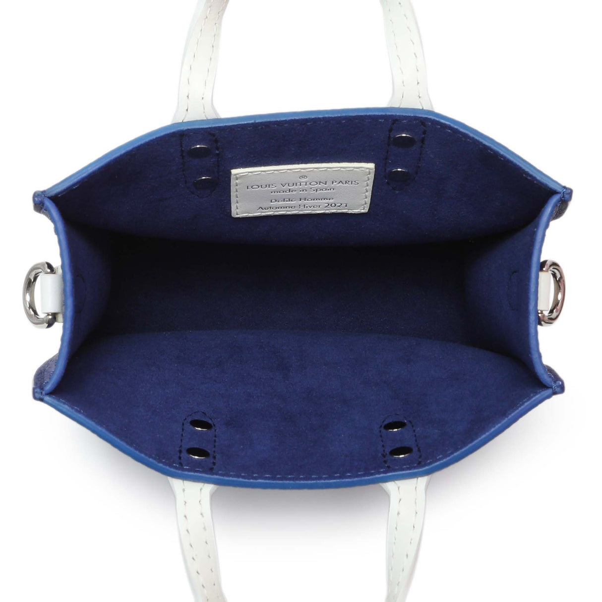 Louis Vuitton Blue Calfskin Virgil Abloh Sac Plat XS Handbags Louis Vuitton