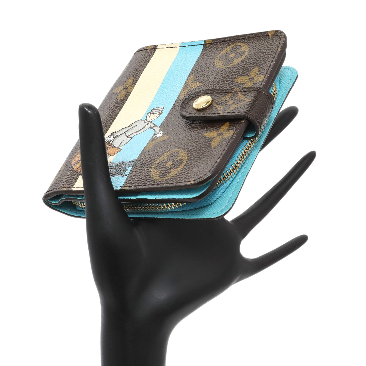 Louis Vuitton Monogram Groom Compact Zip Wallet Accessories Louis Vuitton