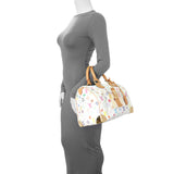 Louis Vuitton White Multicolor Speedy 30 Handbags Louis Vuitton
