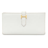 Hermes White Epsom Bearn Gusset Wallet Accessories Hermes
