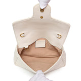 Gucci White Calfskin Matelasse Super Mini GG Marmont Shoulder Bag Handbags Gucci