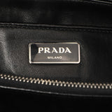 Prada Black Nappa Gaufre Double Handle Tote