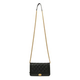 Chanel Black Quilted Caviar Boy Wallet On Chain WOC