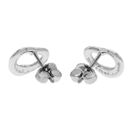 Tiffany & Co. Sterling Silver Open Heart Stud Earrings