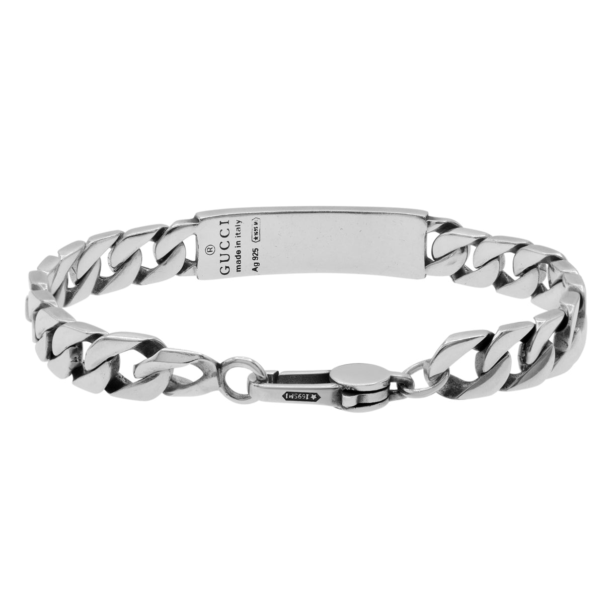 Gucci Sterling Silver Guccighost Chain Bracelet