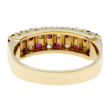 14K Yellow Gold Ruby Diamond Ring