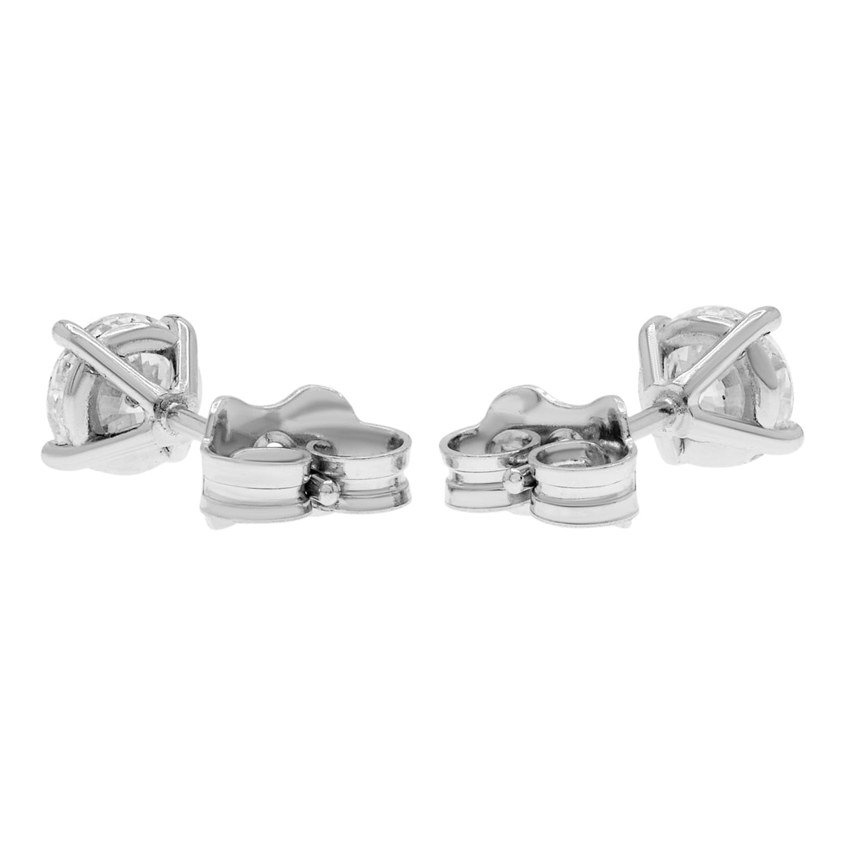 18K White Gold 0.98 Carat Diamond Stud Earrings