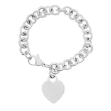 Tiffany & Co. Sterling Silver Heart Tag Charm Bracelet