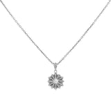 18K White Gold 1.02 Carat Cluster Diamond Pendant