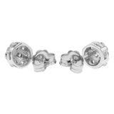 18K White Gold 1.60 Carat Diamond Cluster Earrings