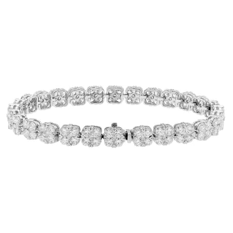 18K White Gold 8.45 Carat Diamond Bracelet