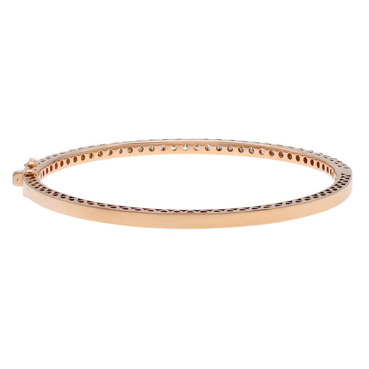 18K Rose Gold 3.10 Carat Diamond Bangle