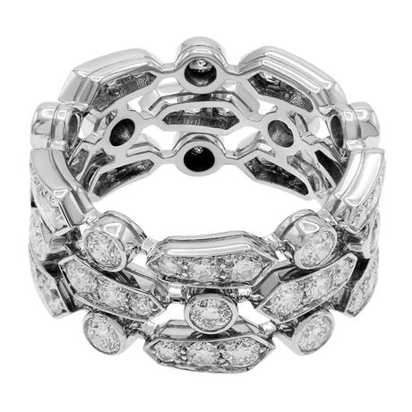 De Beers 18K White Gold Diamond Frost Band Ring