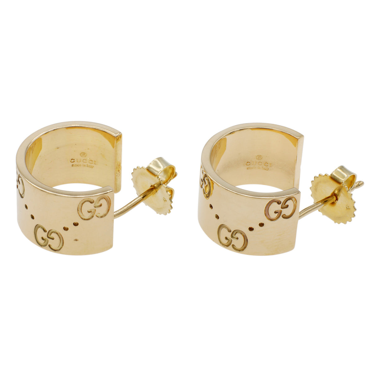 Gucci 18K Yellow Gold Icon Hoop Earrings Gucci