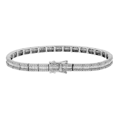 18K White Gold 3.11 Carat Diamond Bracelet