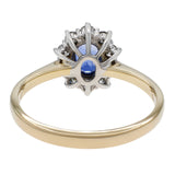 14k Yellow Gold 1.00 Carat Sapphire & Diamond ring