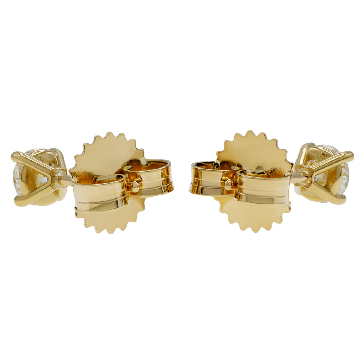 14K Yellow Gold 0.50 Carat Diamond Earrings