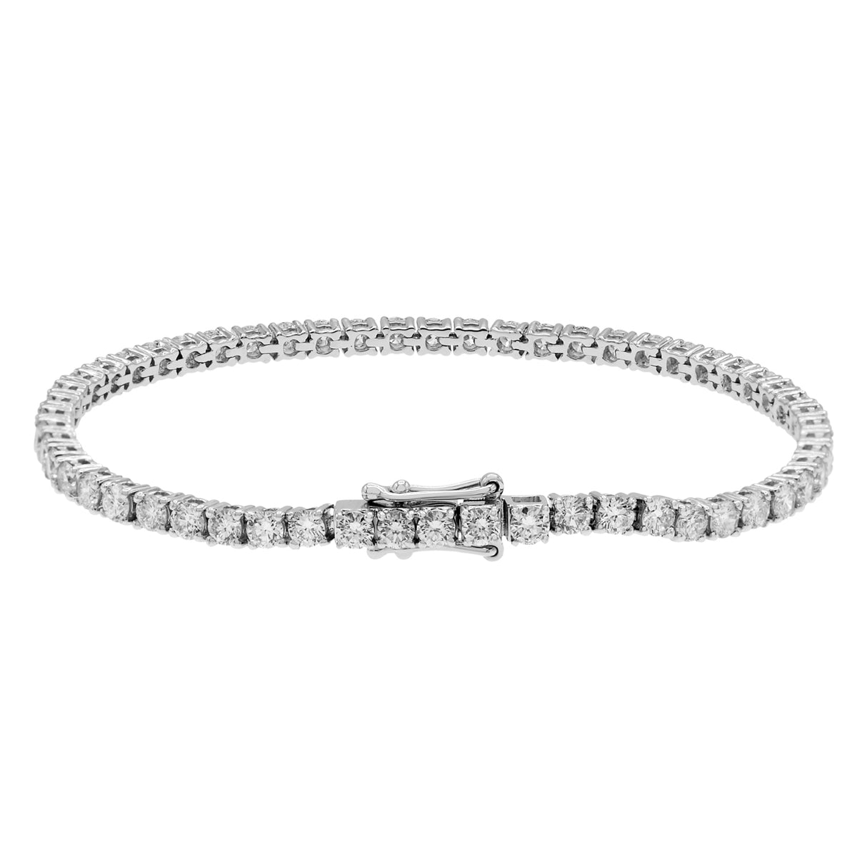 18K White Gold 2.80 Carat Tennis Bracelet