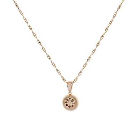 18K Rose Gold 0.38 Carat Diamond Pendant