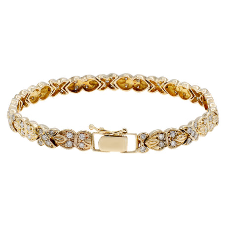 14K Yellow Gold 1.74 Carat X Link Bracelet