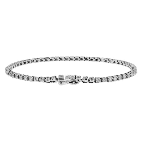 14K White Gold 2.88 Carat Diamond Tennis Bracelet