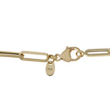 18K Yellow Gold Paperclip Link Bracelet