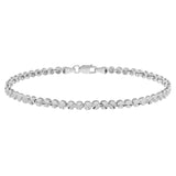 18K White Gold Diamond Cut Bracelet