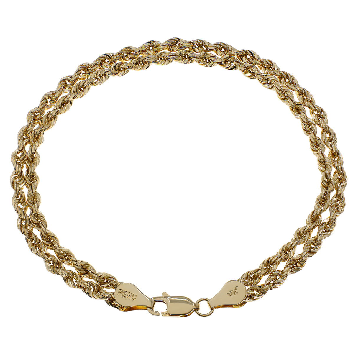 14K Yellow Gold Double Rope Bracelet