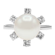 14K White Gold Akoya Pearl Ring Fine Jewellery Modaselle