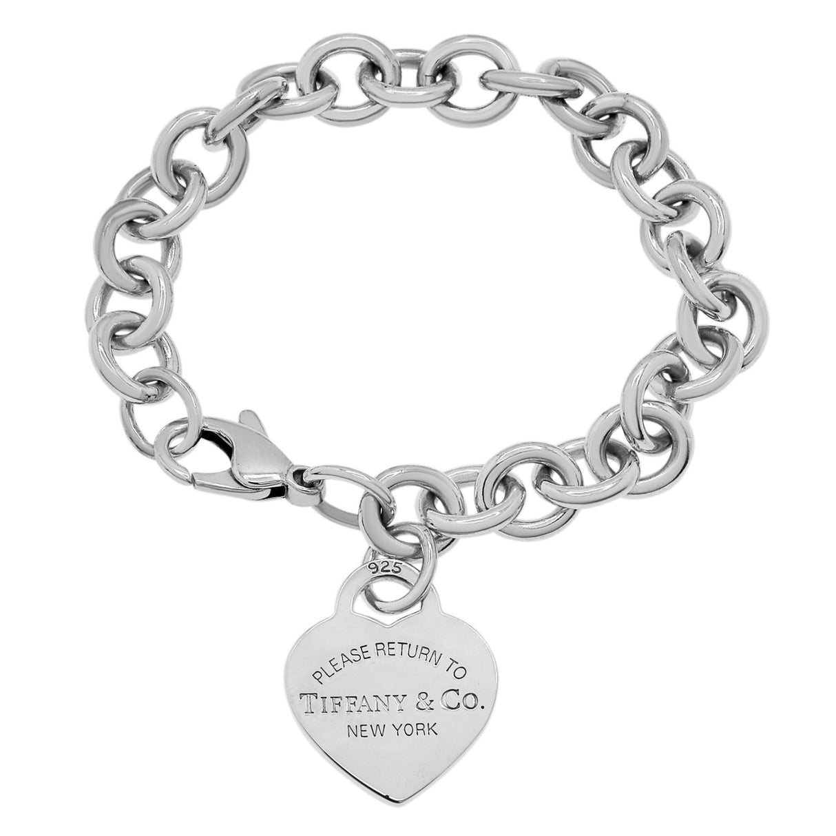 Tiffany & Co. Sterling Silver Heart Tag   Bracelet