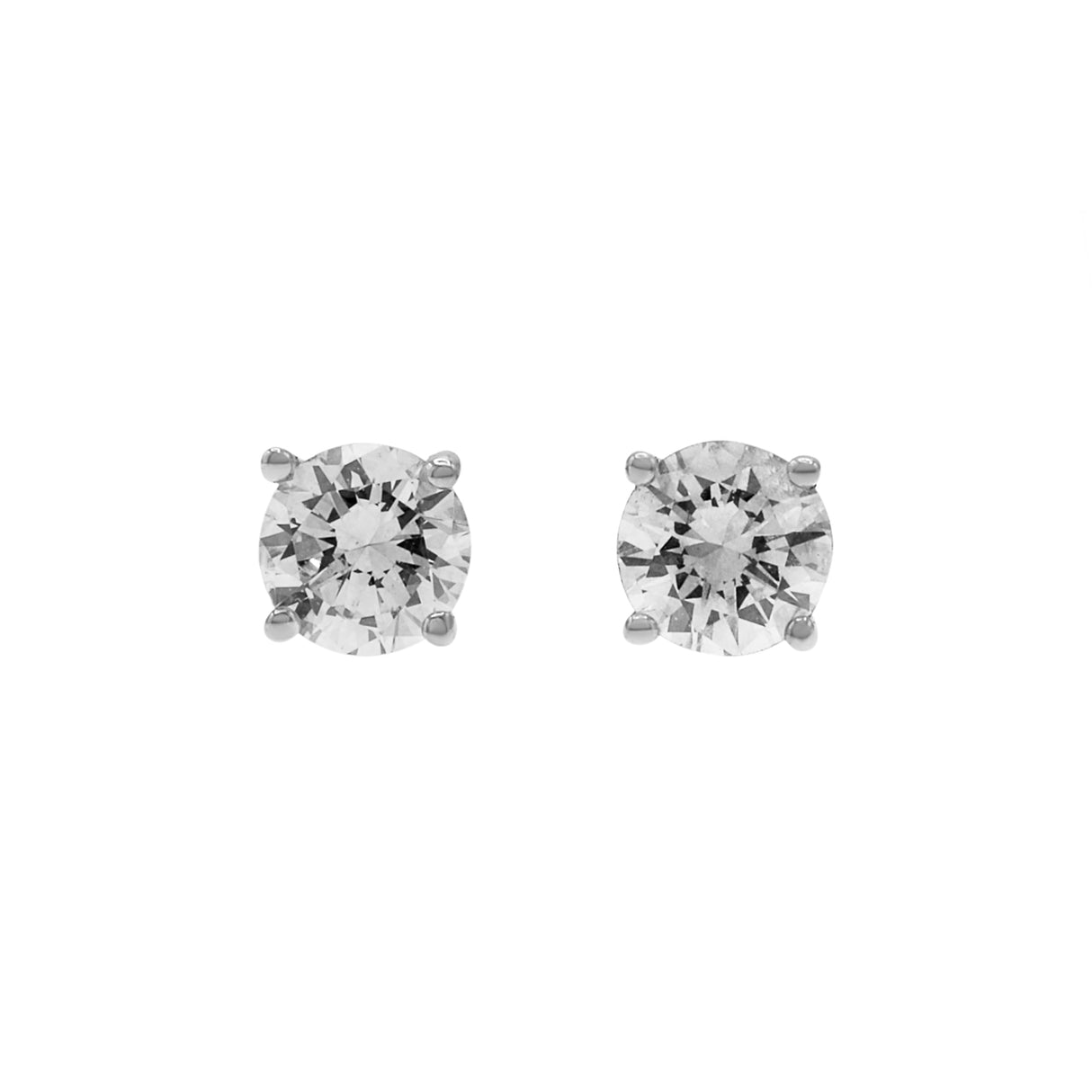 18K White Gold 0.42 Carat Diamond Earrings