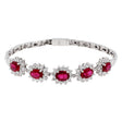 18K White Gold 4.05 Carat Ruby Bracelet Fine Jewellery Modaselle
